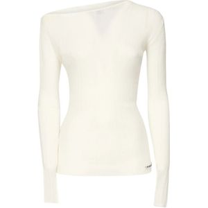 Pinko, Dames, Truien, Wit, Maat: L