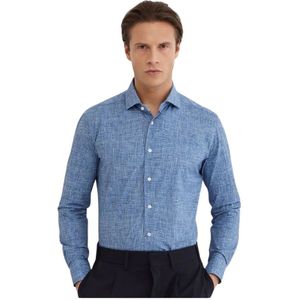 Xacus, Heren, Overhemden, Blauw, Maat: 2XL Zijde,