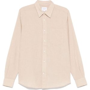 Norse Projects, Heren, Overhemden, Beige, Maat: S Wol,