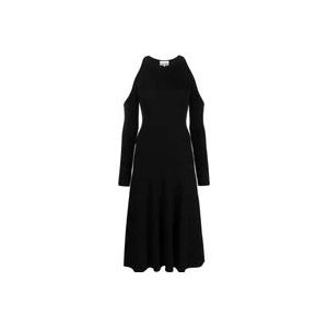 Ganni Elegant Midi Dress Collection , Black , Dames , Maat: S