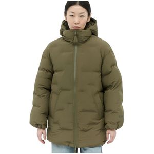 Ganni, Dames, Jassen, Groen, Maat: L/Xl Poliester,