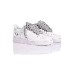 Nike Handgemaakte Wit Grijs Sneakers , White , Heren , Maat: 38 1/2 EU