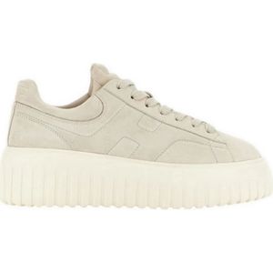 Hogan Ivory Sneakers met H-Stripes , Beige , Dames , Maat: 38 1/2 EU