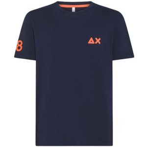 Sun68, Heren, Tops, Blauw, Maat: S