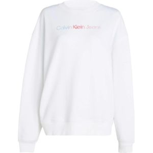 Calvin Klein, Dames, Sweatshirts & Hoodies, Wit, Maat: S Katoen,