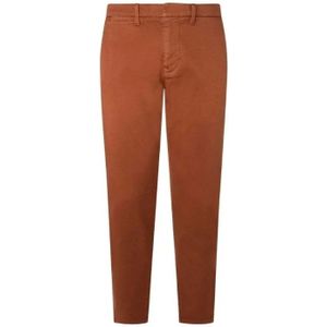 Pepe Jeans, Heren, Broeken, Bruin, Maat: W40 Leer,