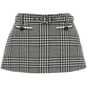 Self Portrait - Korte Broeken - Zwart - Houndstooth Patroon