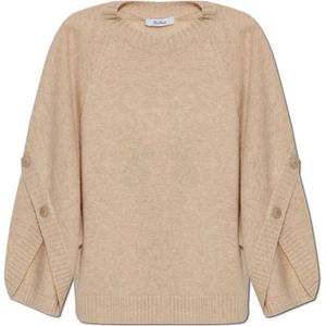 Max Mara, Dames, Truien, Beige, Maat: L Wol,