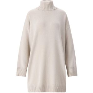 Roberto Collina, Dames, Jurken, Beige, Maat: S Wol,