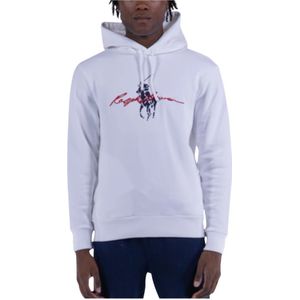 Polo Ralph Lauren, Heren, Sweatshirts & Hoodies, Wit, Maat: XS Katoen,