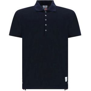 Thom Browne, Heren, Tops, Blauw, Maat: S Katoen,