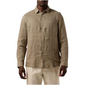 Drykorn, Heren, Overhemden, Beige, Maat: L Linnen,
