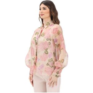 Max Mara - Floral Long Sleeve Shirt - Beige - Overhemd