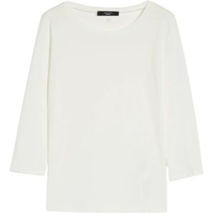 Max Mara, Dames, Tops, Wit, Maat: M Katoen,