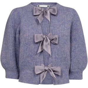 Co'Couture, Dames, Truien, Paars, Maat: M Satijn,