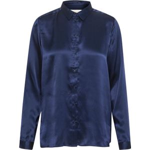 InWear - Leonore Shirt Premium Bluser - Blauw - Blouse - 100% Zijde