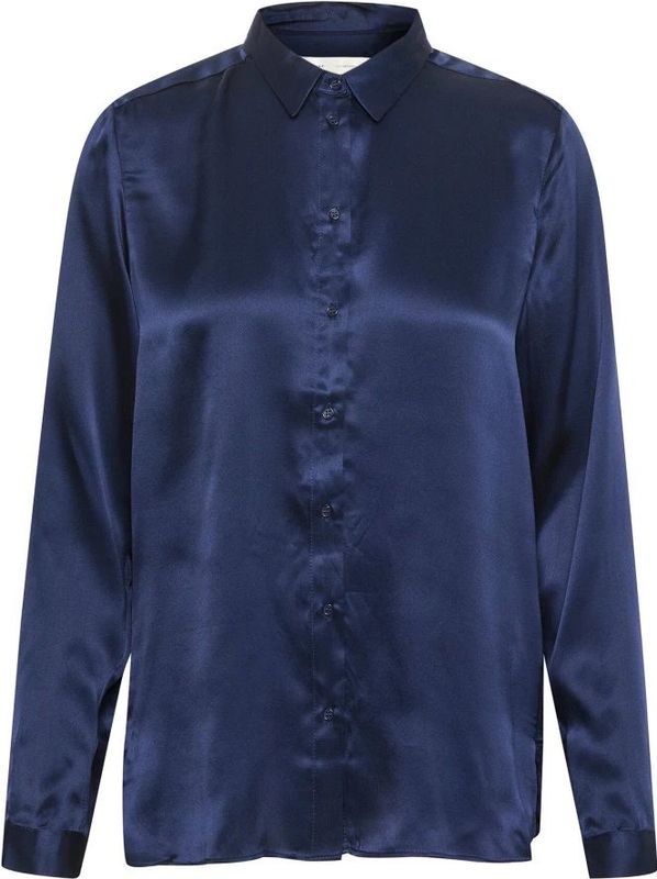 InWear - Leonore Shirt Premium Bluser - Blauw - Blouse - 100% Zijde