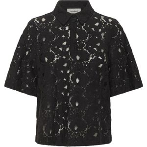 Soaked in Luxury, Dames, Tops, Zwart, Maat: L Katoen,