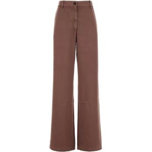 Dries Van Noten, Dames, Broeken, Roze, Maat: S Katoen,