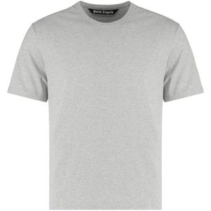 Palm Angels, Heren, Tops, Grijs, Maat: M Katoen,