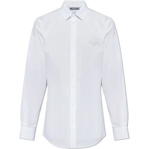 Moschino, Heren, Overhemden, Wit, Maat: XL Katoen,