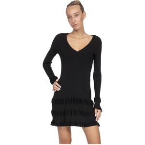 Moschino, Dames, Jurken, Zwart, Maat: XS