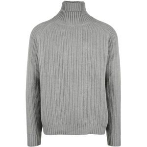 Original Vintage, Heren, Truien, Grijs, Maat: 2XL Wol,