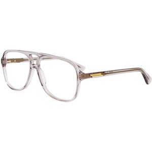 Bottega Veneta - Pilot Optisch Montuur - Grijs - Unisex - 56 mm Lensbreedte