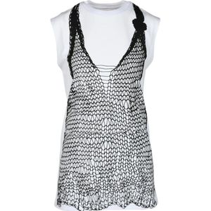 Sportmax, Dames, Tops, Zwart, Maat: M Katoen,