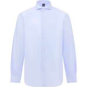 Boggi Milano - Dobby Napoli - Overhemd - Lichtblauw - Slim Fit - Lange Mouw