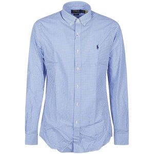 Ralph Lauren, Heren, Overhemden, Blauw, Maat: L Katoen,