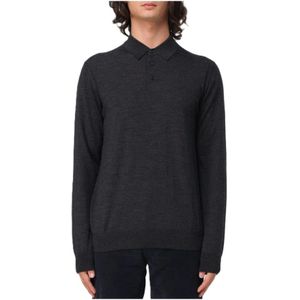 Paolo Pecora - Polo - Grijs - 100% Merinowol - Heren