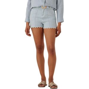 Mr Mood, Dames, Korte broeken, Blauw, Maat: S Linnen,
