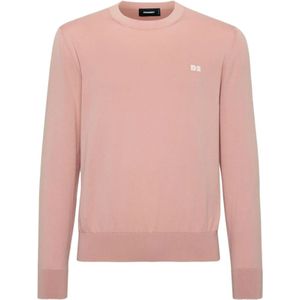 Dsquared2, Heren, Truien, Roze, Maat: M Wol,