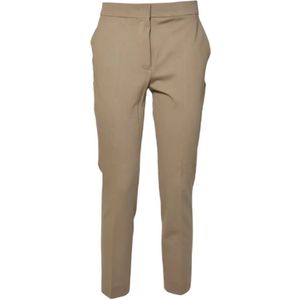 Max Mara, Dames, Broeken, Beige, Maat: 2XS Viscose,