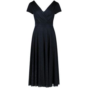 Vera Mont - 0333/4112 - Damesjurk - Blauw/Zilver