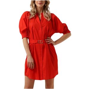 Twinset, Dames, Jurken, Rood, Maat: 3XS Denim,