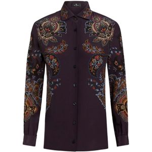 Etro, Dames, Blouses & Shirts, Veelkleurig, Maat: XL Zijde,