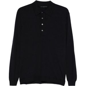 Low Brand, Heren, Tops, Blauw, Maat: 2XL Wol,