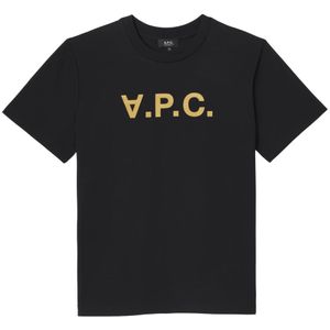 A.p.c., Heren, Tops, Zwart, Maat: L Katoen,