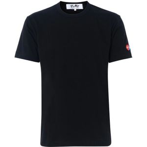 Comme des Garçons Play, Heren, Tops, Zwart, Maat: L Katoen,