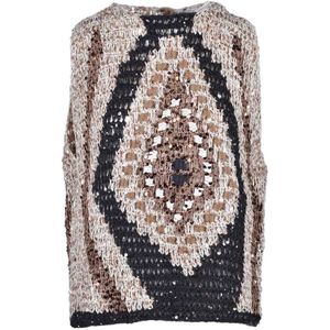 Brunello Cucinelli, Dames, Truien, Veelkleurig, Maat: M Katoen,