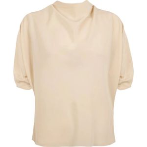 Cortana, Dames, Blouses & Shirts, Beige, Maat: XL Zijde,