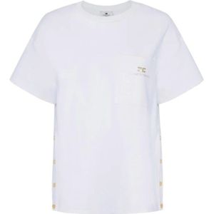 Elisabetta Franchi, Dames, Tops, Wit, Maat: S Jersey,