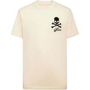 Philipp Plein, Heren, Tops, Beige, Maat: L Katoen,