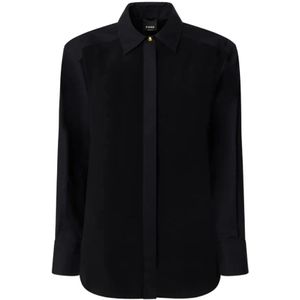Pinko, Dames, Blouses & Shirts, Zwart, Maat: 2XS