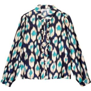 Summum Woman, Dames, Blouses & Shirts, Blauw, Maat: S Viscose,