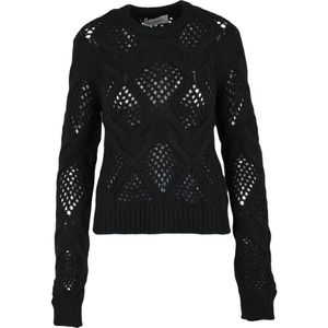 Sportmax, Dames, Truien, Zwart, Maat: M Wol,