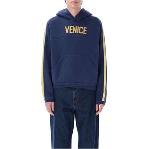 Erl, Heren, Sweatshirts & Hoodies, Blauw, Maat: L Katoen,