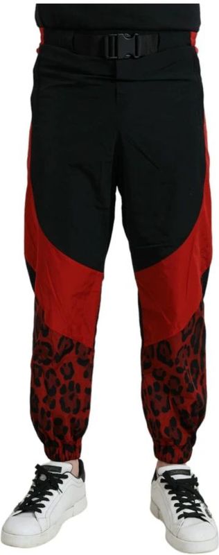 Dolce & Gabbana, Heren, Broeken, Zwart, Maat: XS Nylon,